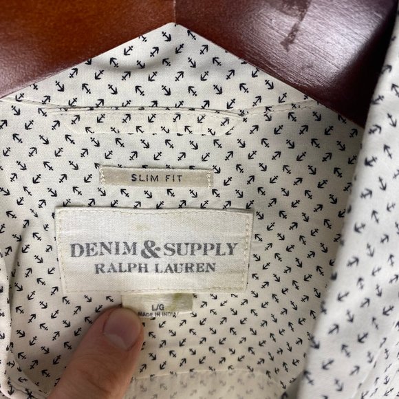 Ralph Lauren Denim and Supply L Anchor pattern short sleeve button down - Picture 2 of 5